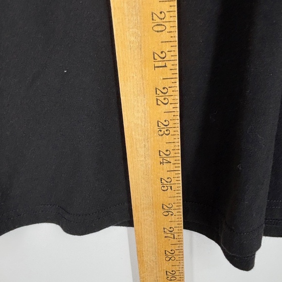 Denim 24/7 Womens Size 1X T-Shirt Black Gold Sequins Scoop Neck Short Sleeves - Picture 8 of 8